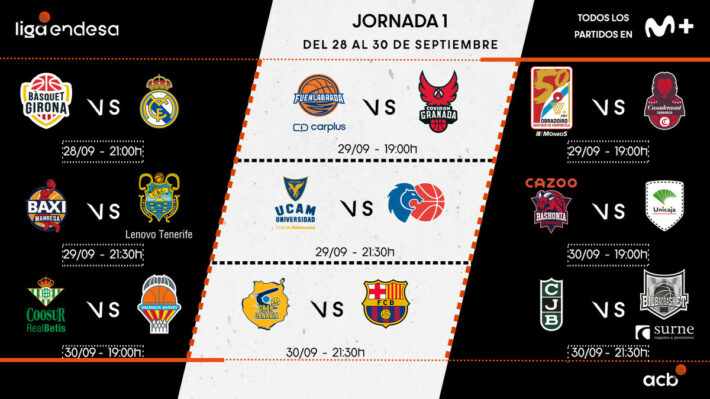 Anunciado el calendario de la ACB 2022/23