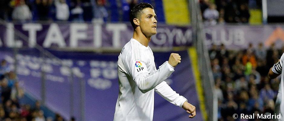 Cristiano Ronaldo marcó en las últimas 4 visitas al Levante