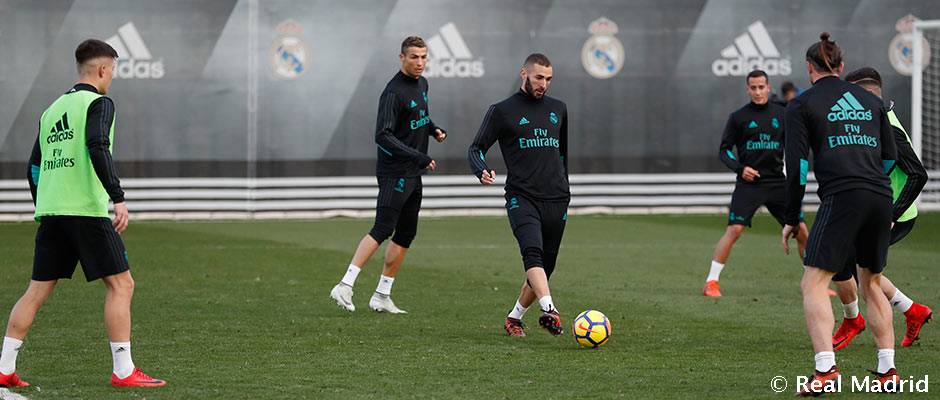 Primer entrenamiento de la semana en la Ciudad Real Madrid