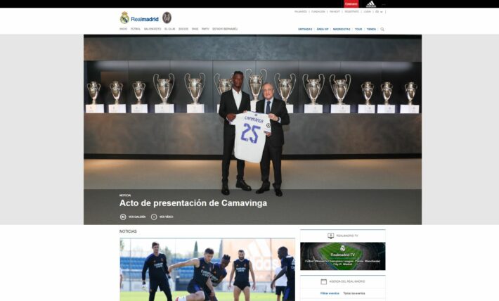 La web del Real Madrid, la más visitada del mundo por quinto año consecutivo