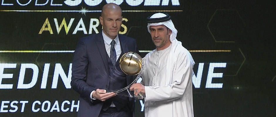 Zidane recibió el premio al Mejor Entrenador del Año