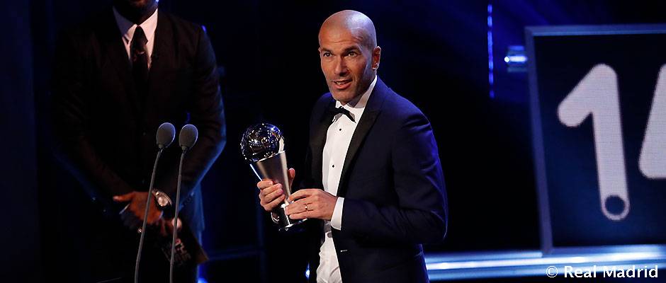 Zidane, Premio The Best al Entrenador de la FIFA 2017