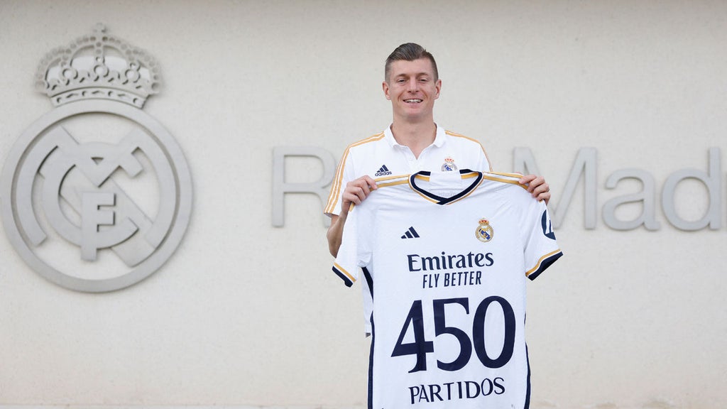 Kroos cumple 450 partidos con el Real Madrid.