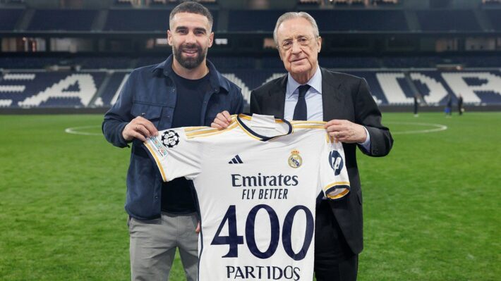Carvajal cumple 400 partidos con el Real Madrid