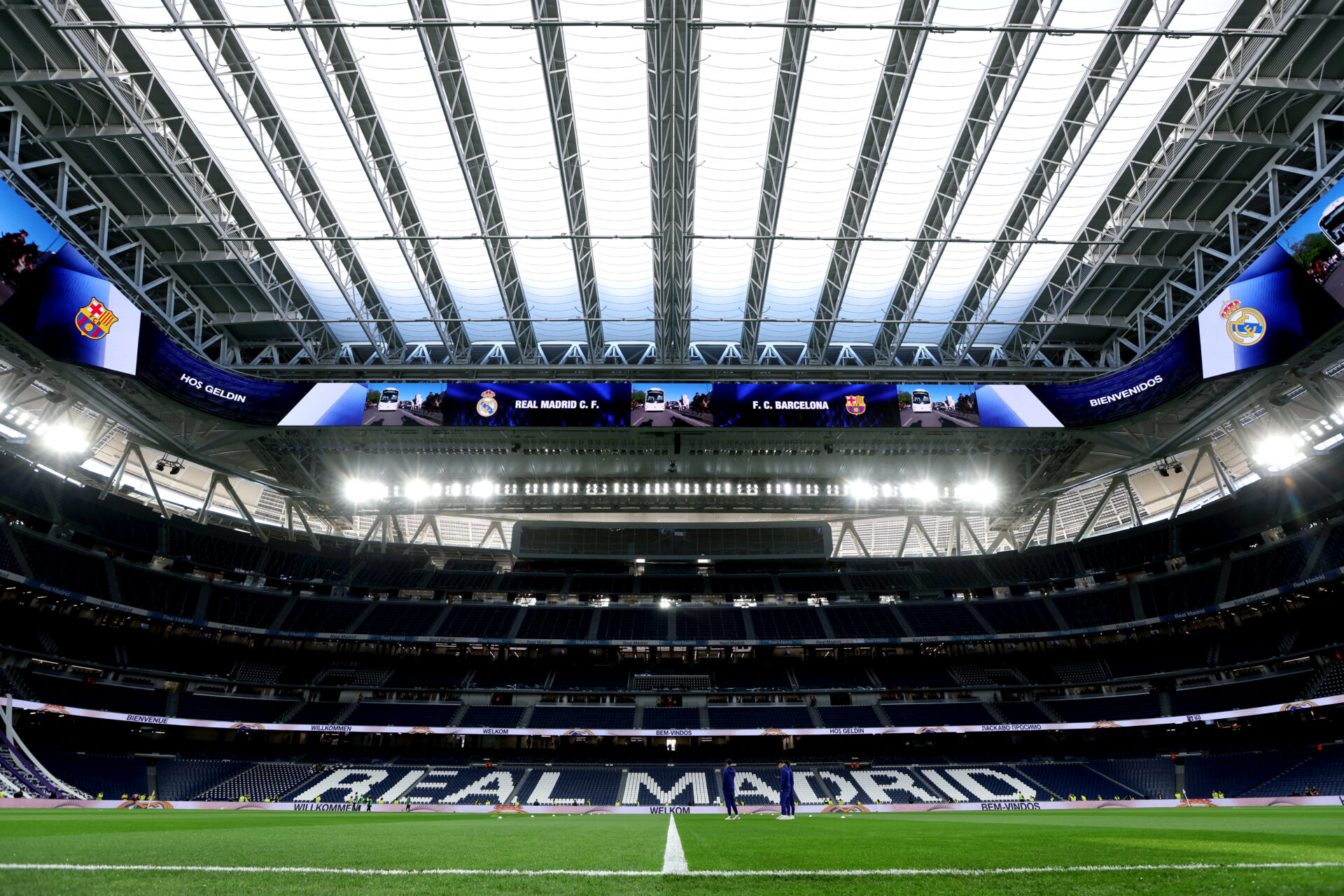 El Bernabéu lucirá el videomarcador 360º en el Clásico.