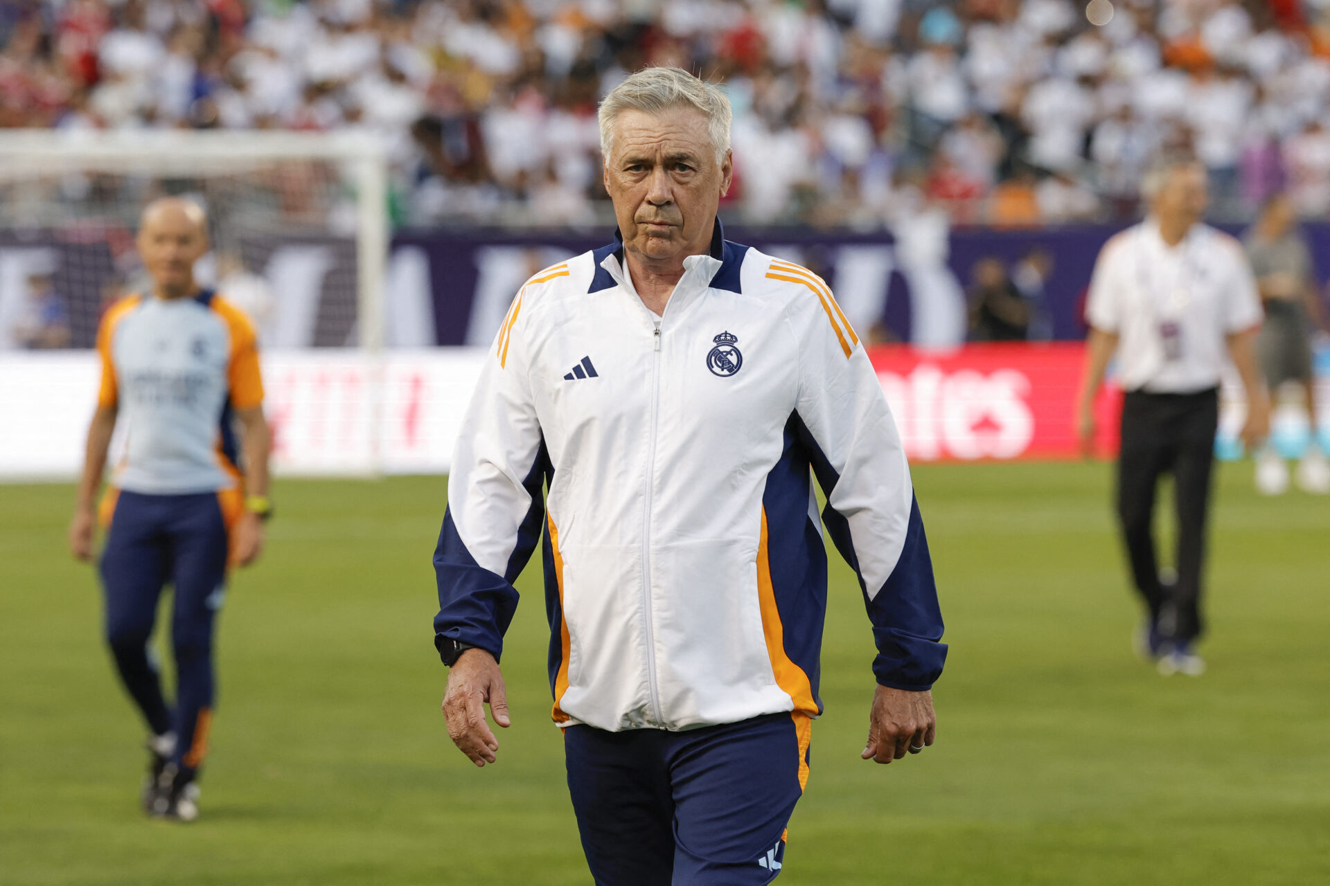 Las pruebas de Ancelotti antes de la final de la Supercopa de Europa.