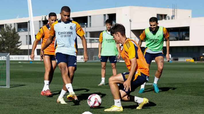 Rodrygo entrena con el grupo antes del ‘examen’ contra el Villarreal