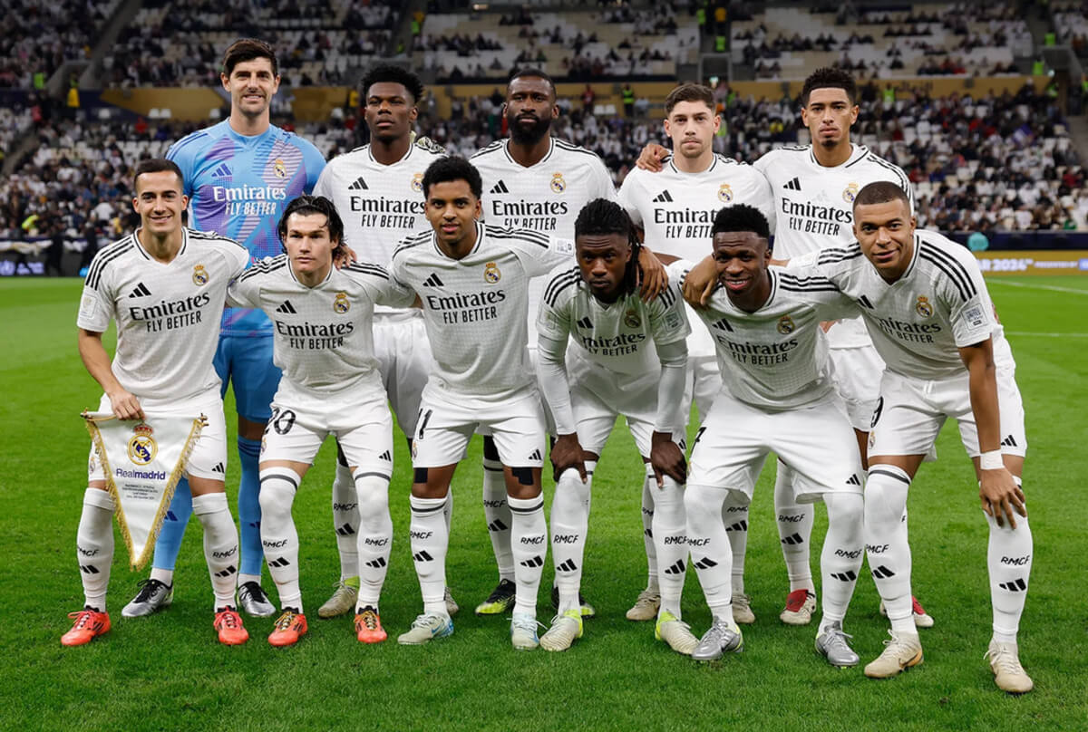 Alineación del Real Madrid en el partido contra Pachuca.