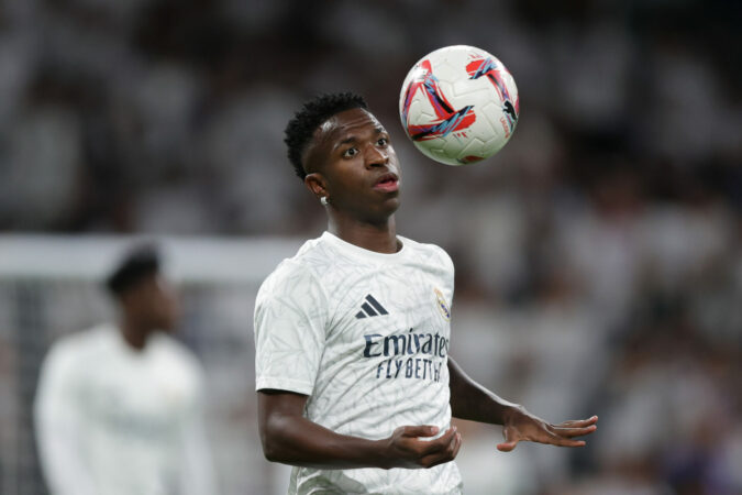 El Real Madrid se entrena en Bérgamo con la presencia de Vinicius