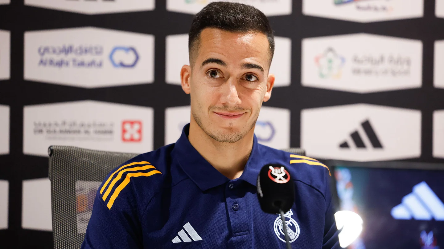 Lucas Vázquez en rueda de prensa.