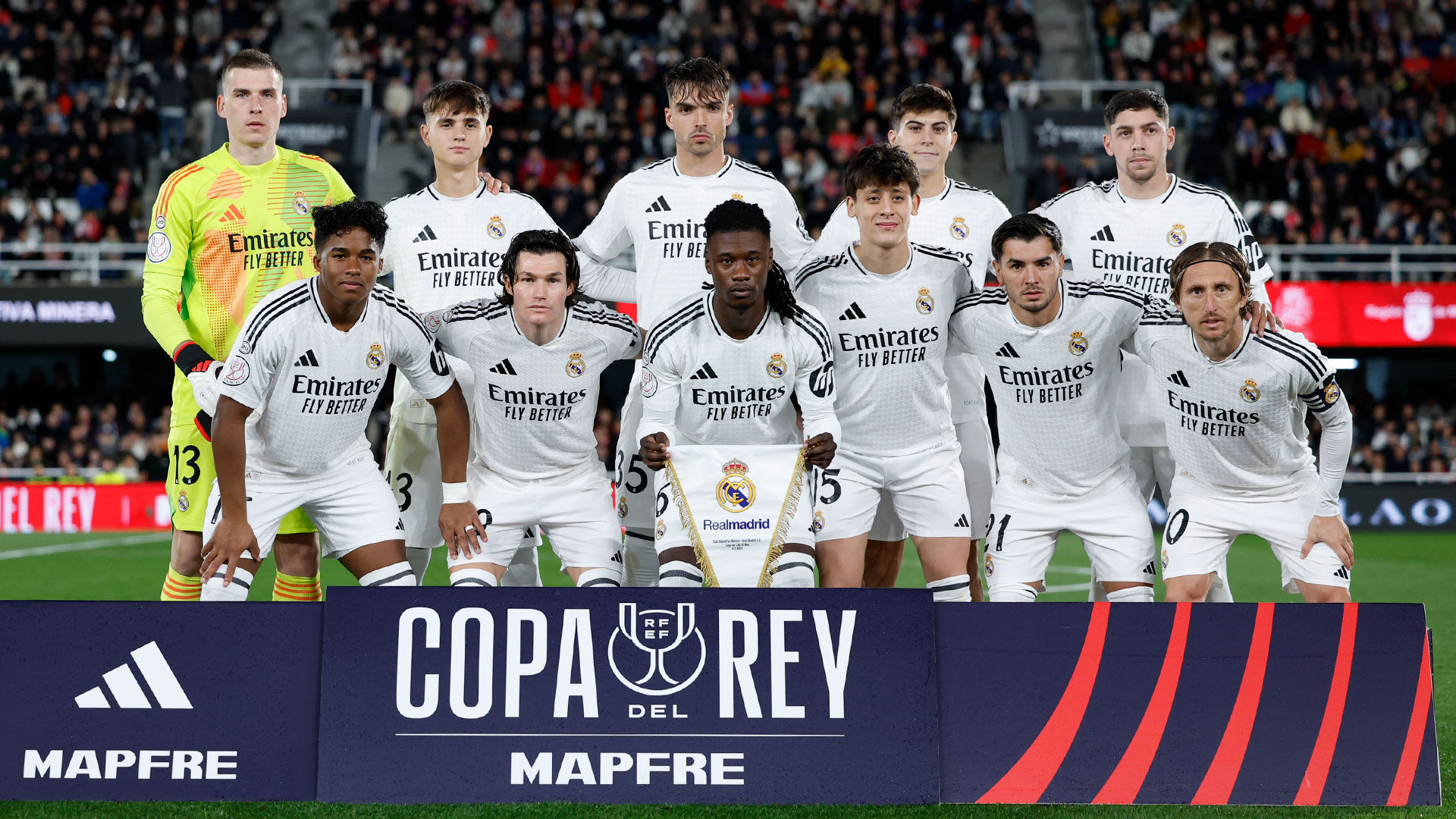 La alineación del Real Madrid para jugar contra la Deportiva Minera.