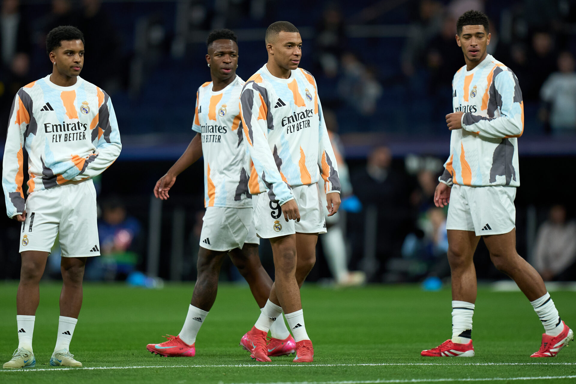 Rodrygo, Vinicius, Mbappé y Bellingham forman un 