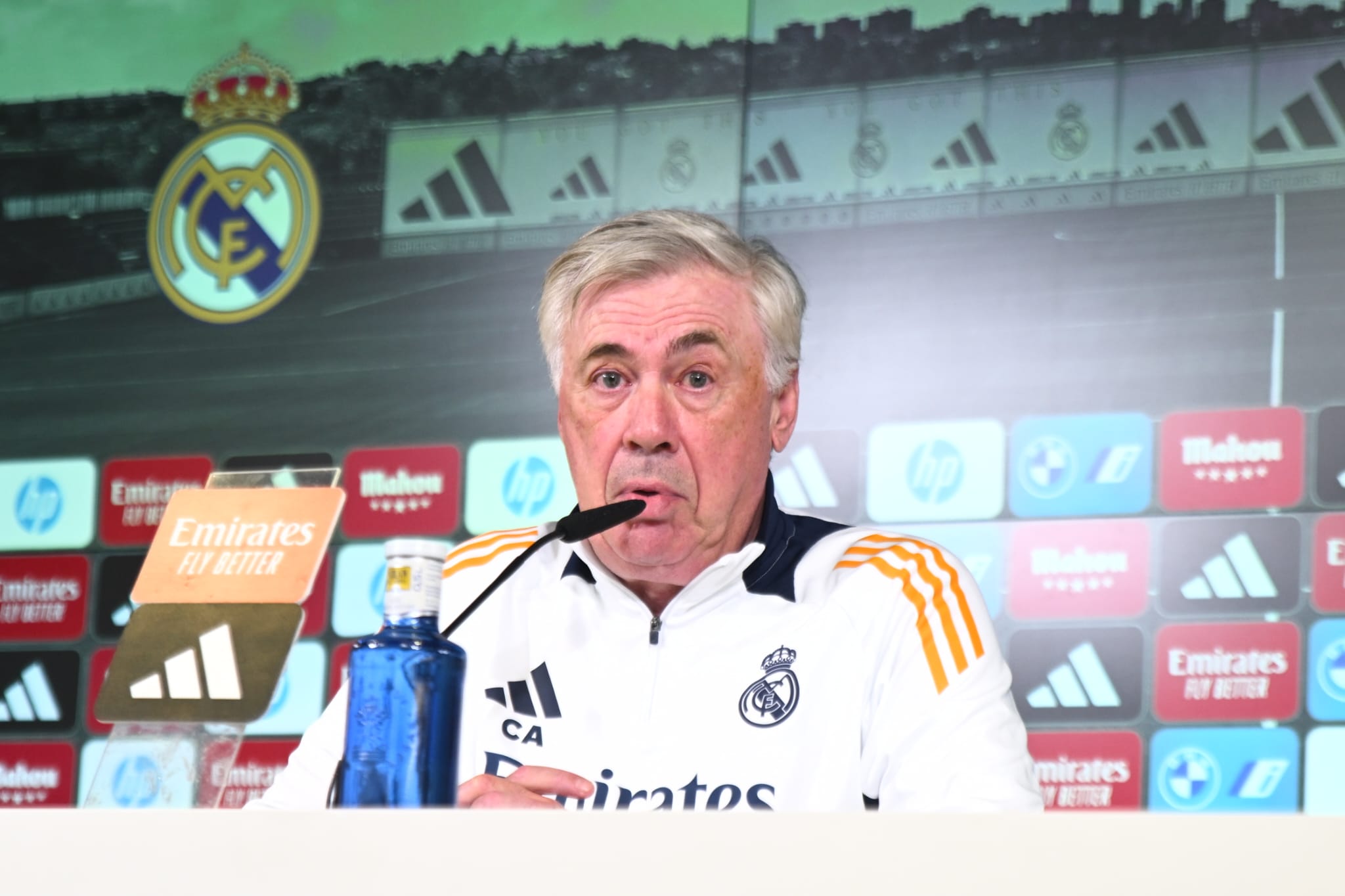 Carlo Ancelotti valoró en rueda de prensa los rumores sobre la renovación de Vinicius.