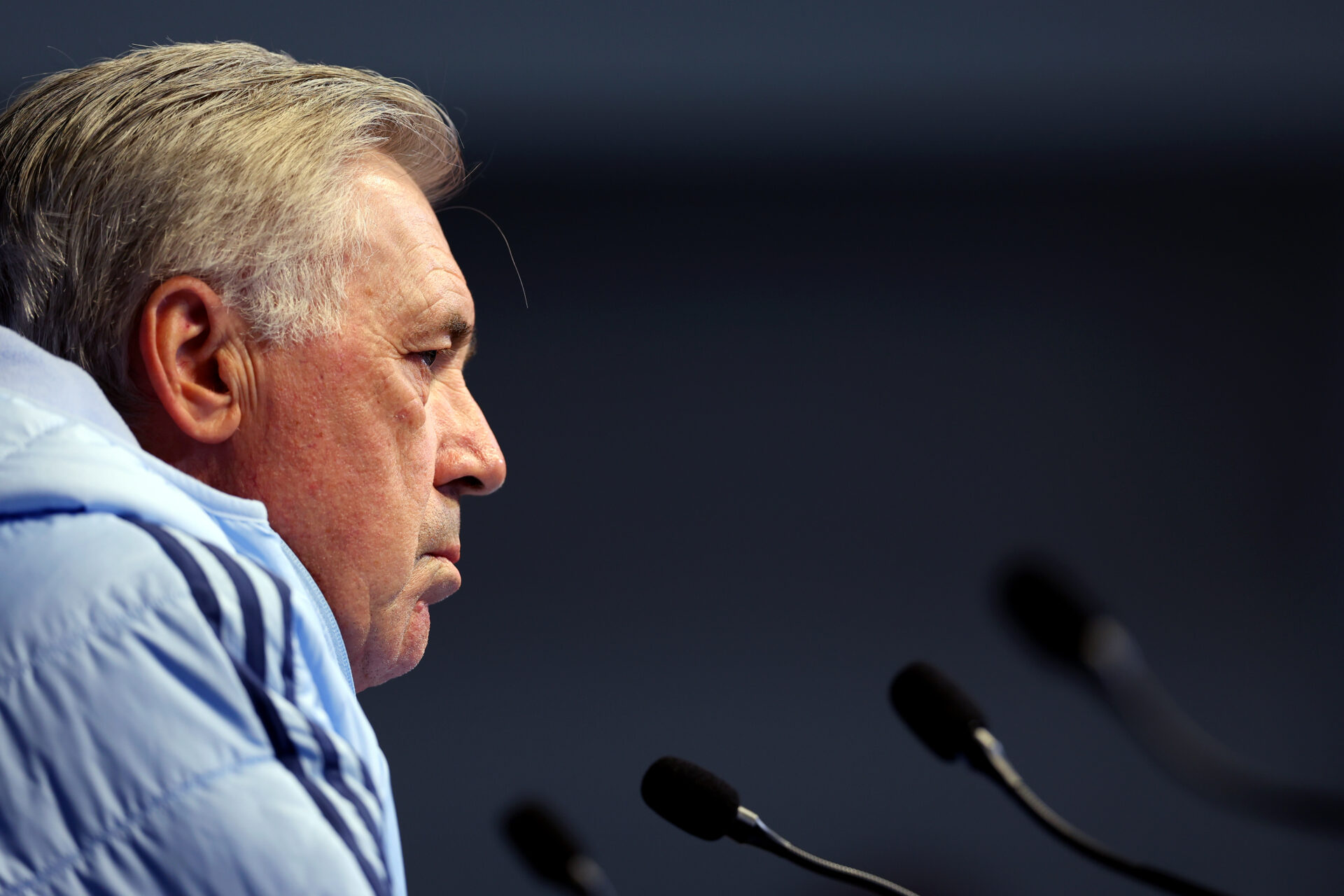 Carlo Ancelotti, en la sala de prensa.