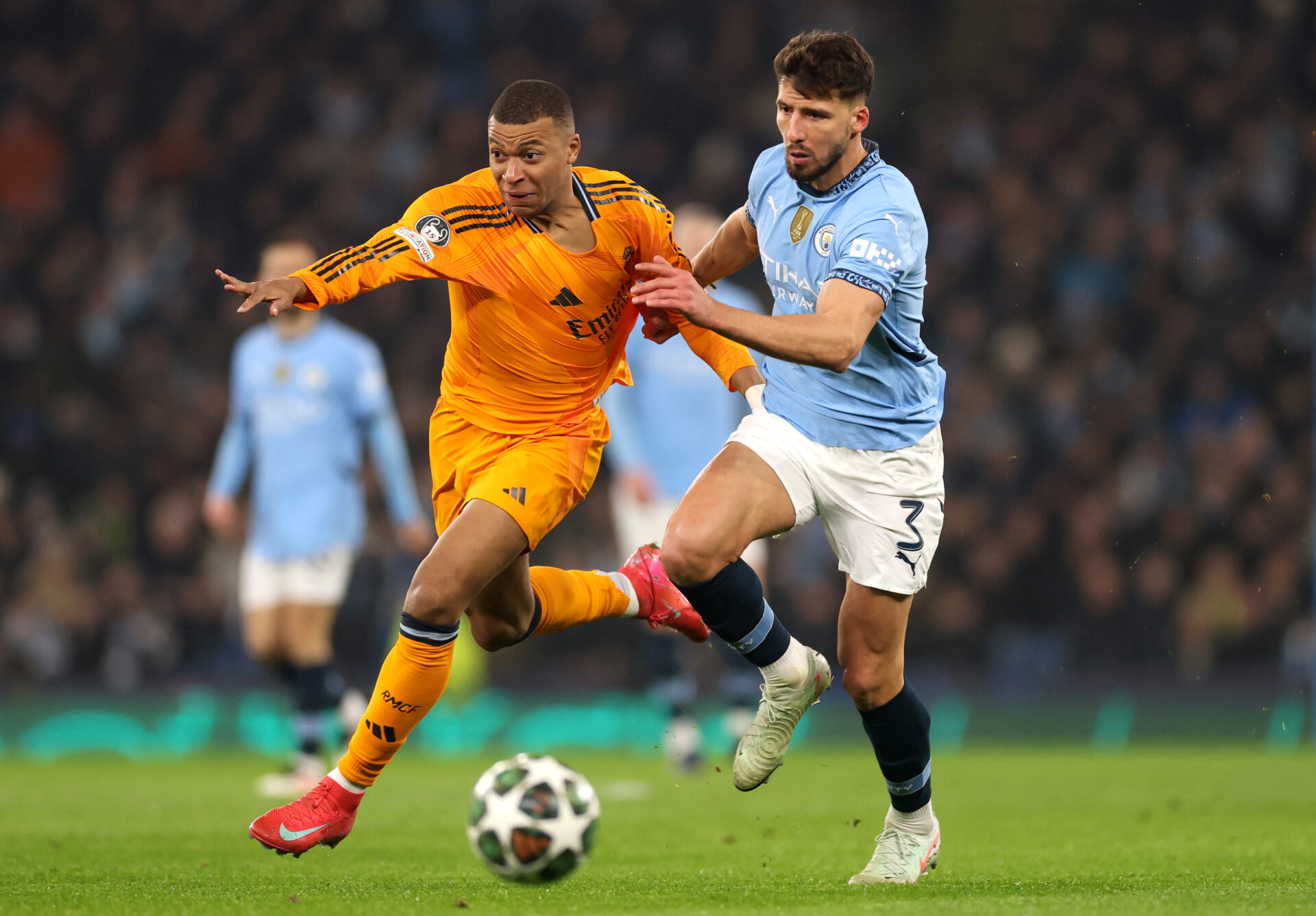 Mbappé y Rúben Dias vuelven a enfrentarse una semana después en el Real Madrid - Manchester City de Champions League.