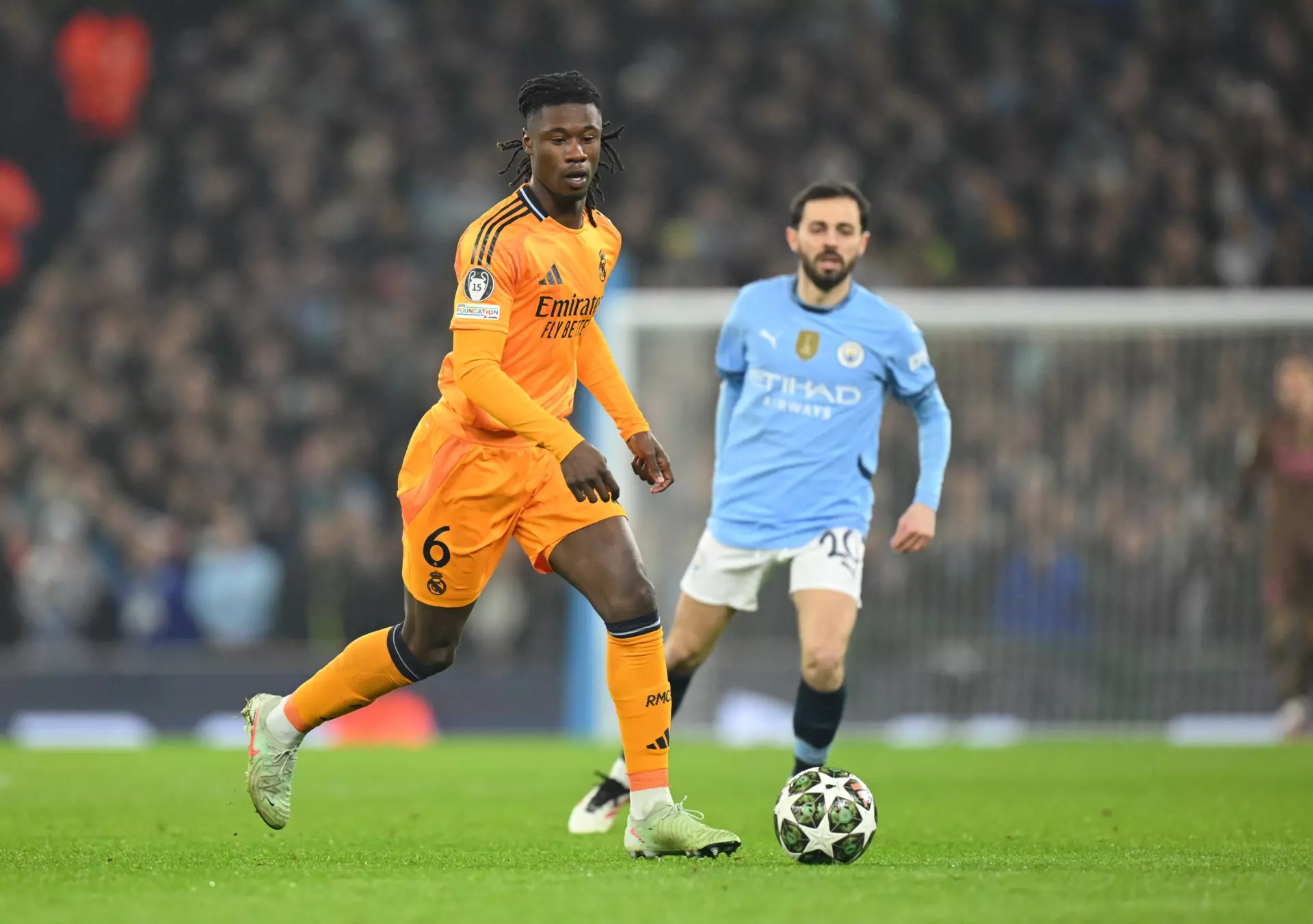 Eduardo Camavinga durante un partido contra el Manchester City, objetivo de los ingleses para la próxima temporada