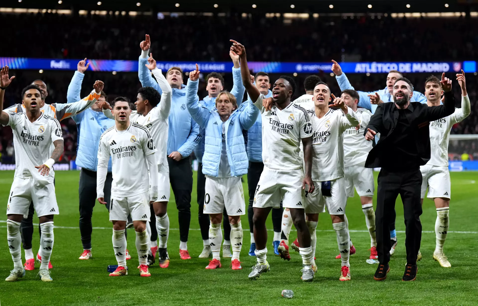 La celebración del Real Madrid tras clasificarse en penaltis contra el Atlético de Madrid a pesar del 1-0 en Champions League