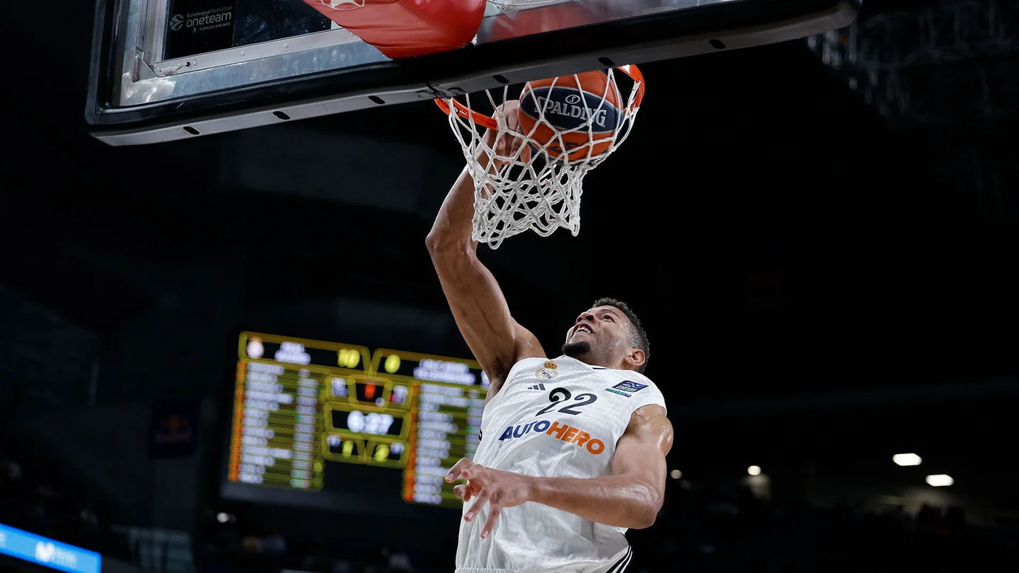 Edy Tavares lideró la victoria del Real Madrid contra el ASVEL Villeurbanne por 81-70 en Euroliga