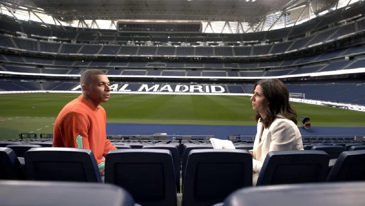 Mbappé: «Siempre tenía en mi cabeza que un día iba a jugar en el Real Madrid» Mbappé, durante la entrevista con Ana Pastor en El Objetivo de LaSexta.