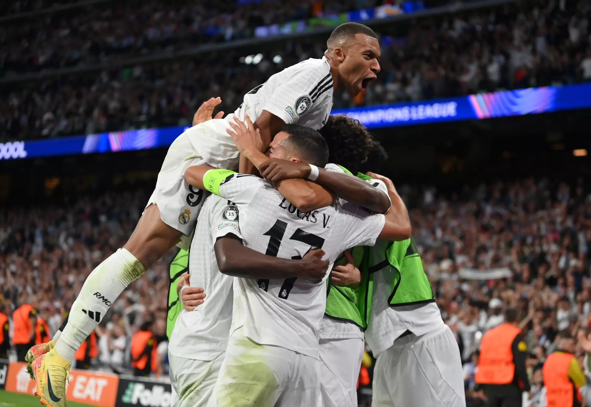 Los jugadores del Real Madrid esperan celebrar una nueva remontada para la historia en Champions League.