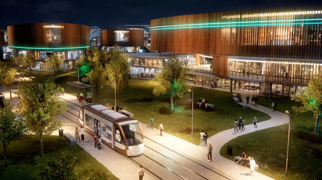 Render del nuevo Madrid Innovation District que se construirá en Valdebebas