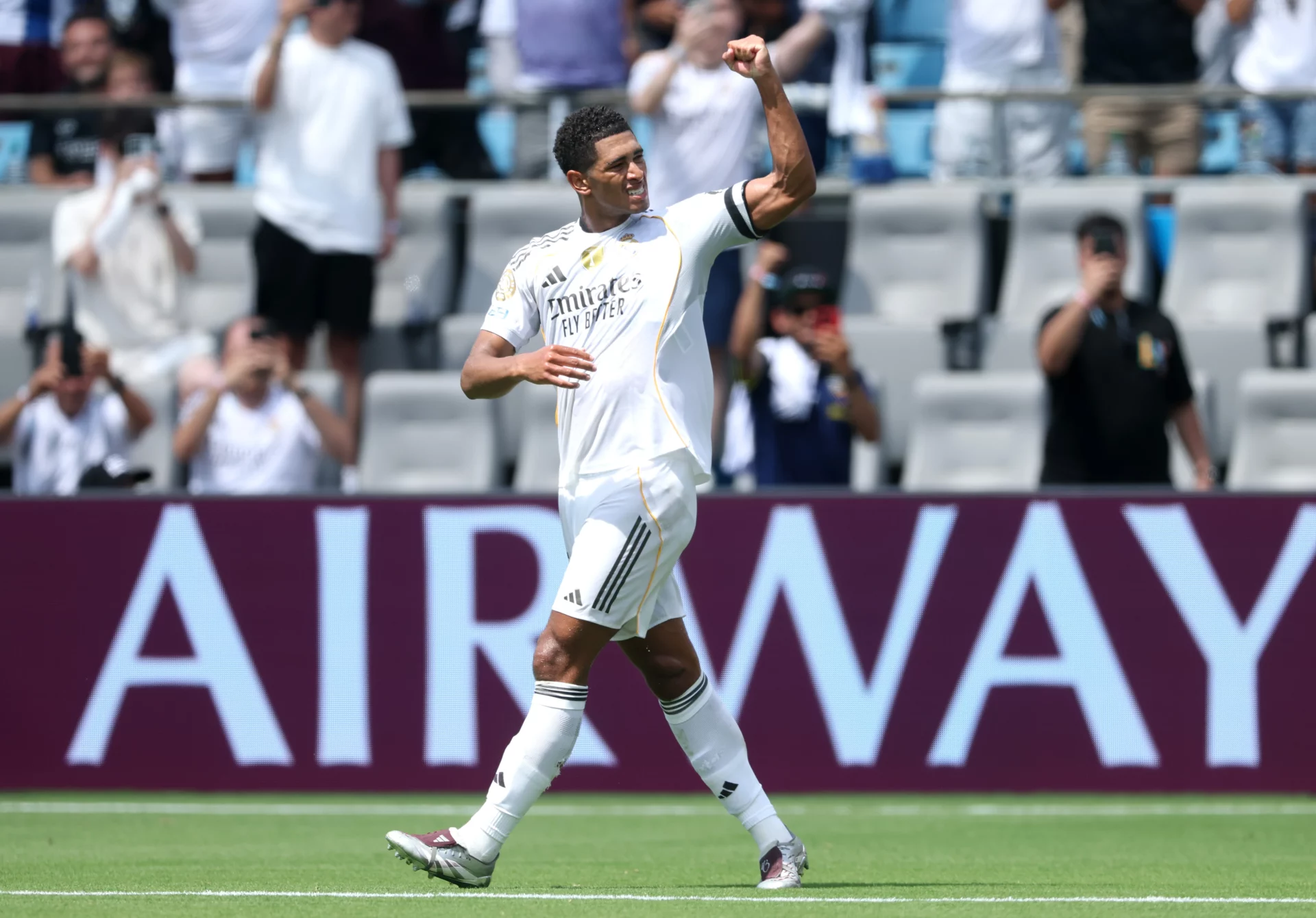 Bellingham celebra su gol con el Real Madrid frente a Pachuca en el Mundial de Clubes 2025