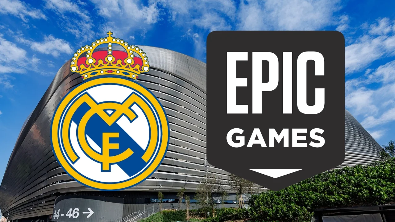 Inesperado: el Real Madrid aparecerá en Fortnite y Rocket League El escudo del Real Madrid y el logo de Epic Games