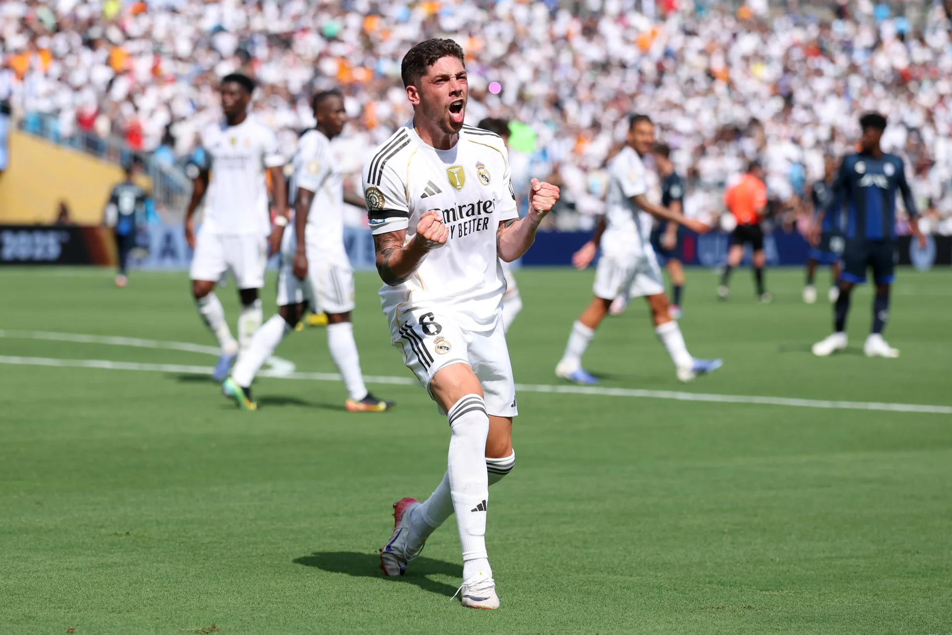 Valverde: «Xabi Alonso me pide que tenga mucho control y paciencia» Federico Valverde celebra un gol con el Real Madrid durante el Mundial de Clubes 2025