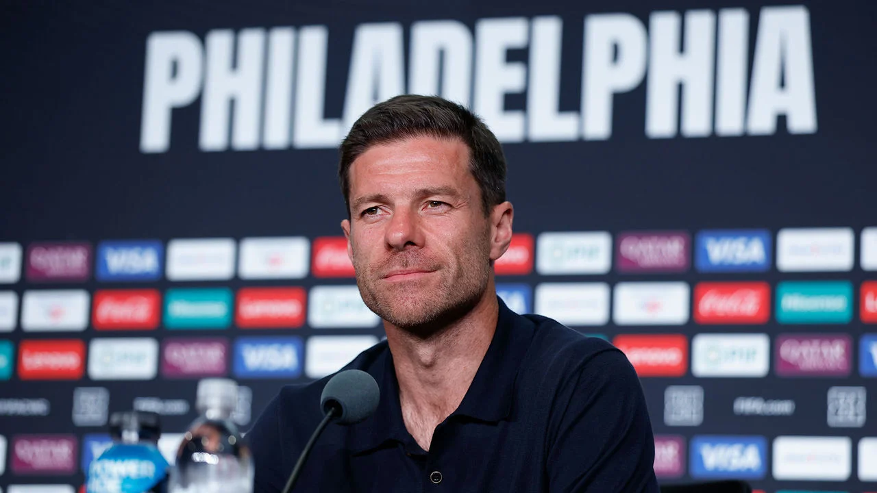 Xabi Alonso: «He visto el cuadro, no soy ciego, pero vamos a ir a ganar» Xabi Alonso, durante la rueda de prensa previa al partido contra el RB Salzburg