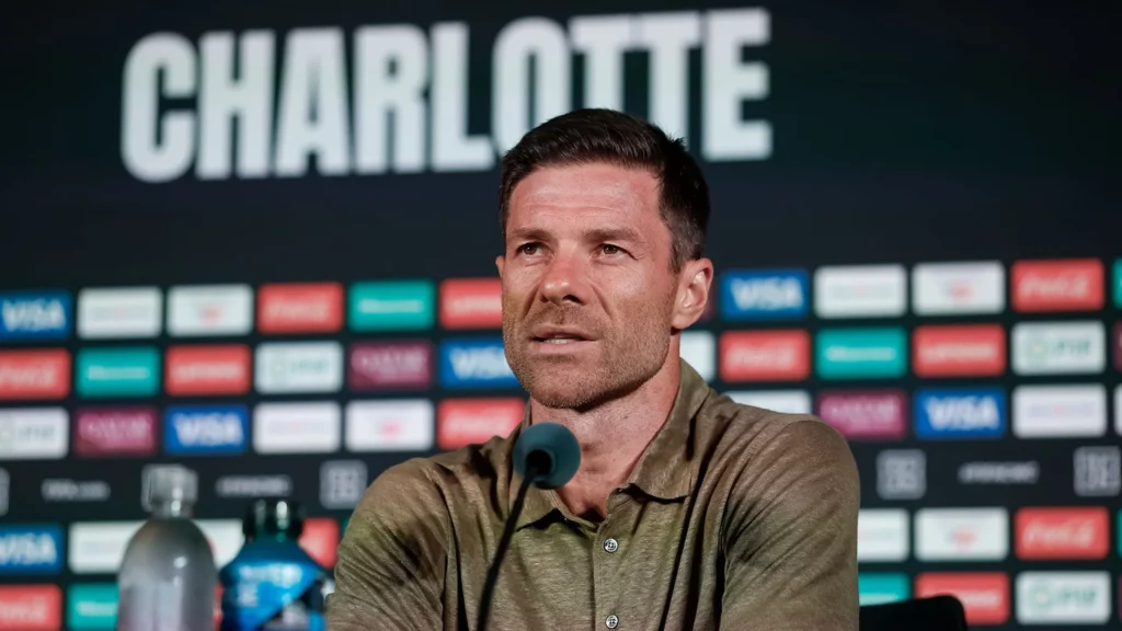 Xabi Alonso, durante la rueda de prensa previa al partido contra Pachuca
