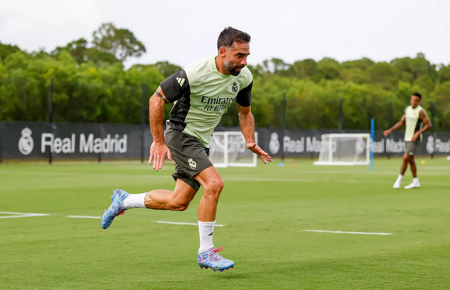 Dani Carvajal, durante un entrenamiento del Real Madrid en el Mundial de Clubes 2025