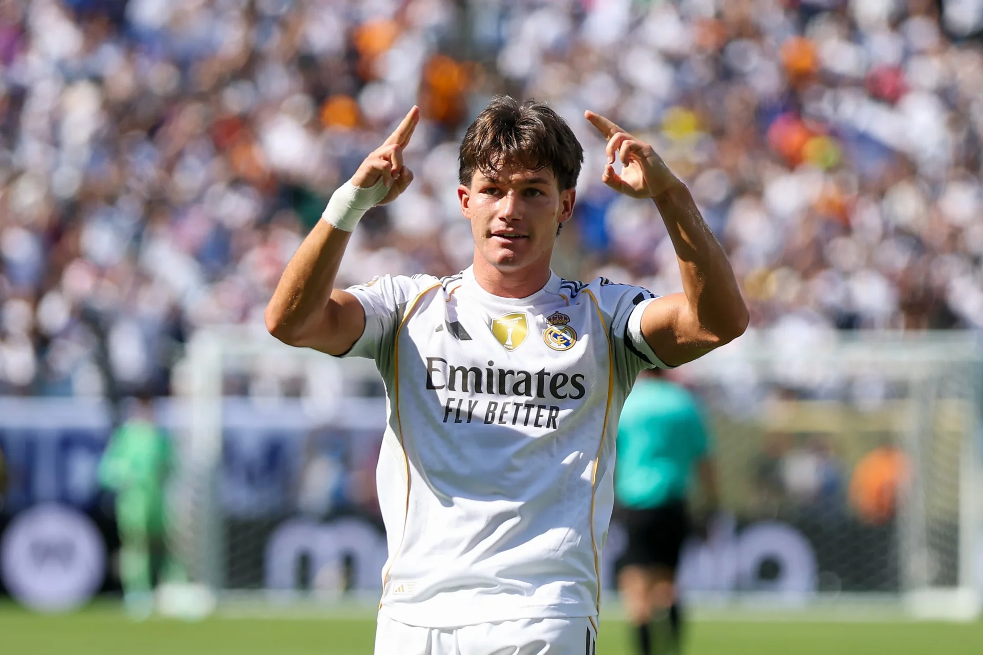 Fran García, MVP ante el Dortmund: «Todos los laterales del Real Madrid somos de talla mundial» Fran García celebra su primer gol como jugador del Real Madrid ante el Dortmund