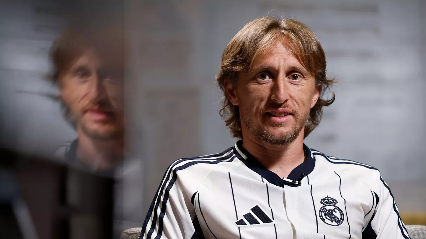Modric dice adiós al Real Madrid: «Con la Décima empezó todo» Luka Modric, durante su última entrevista como jugador del Real Madrid