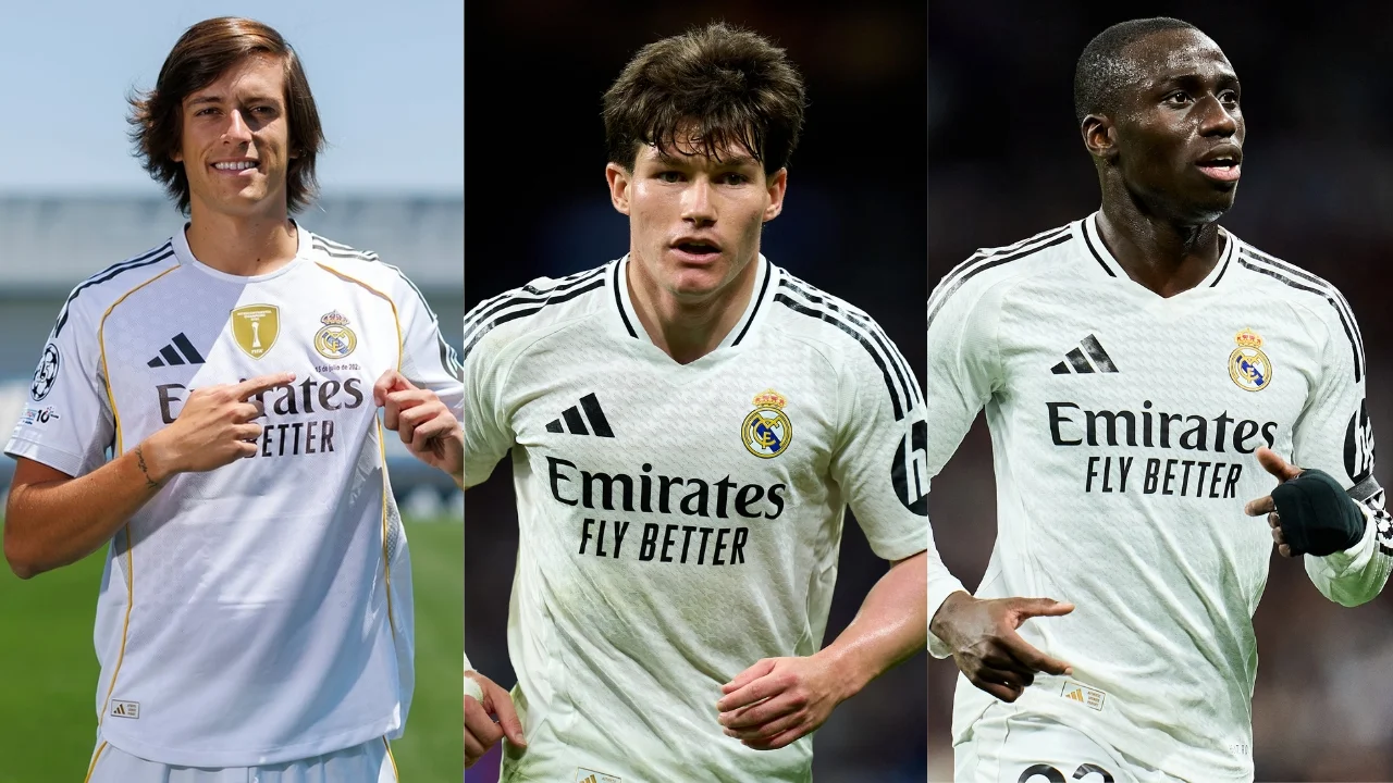 ‘Overbooking’ en el lateral izquierdo del Real Madrid Álvaro Carreras, Fran García y Mendy, los tres laterales izquierdos del Real Madrid.