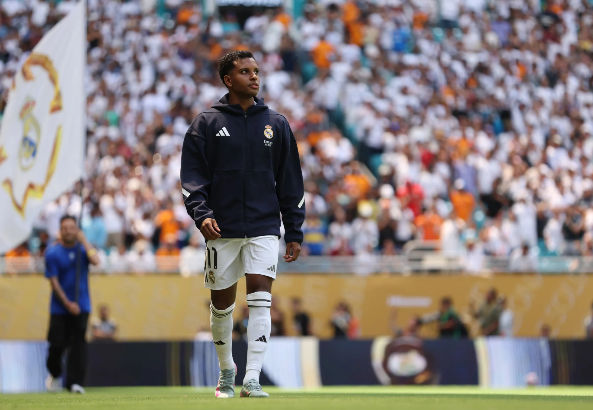Rodrygo, ataviado con el chándal del Real Madrid durante el Mundial de Clubes 2025