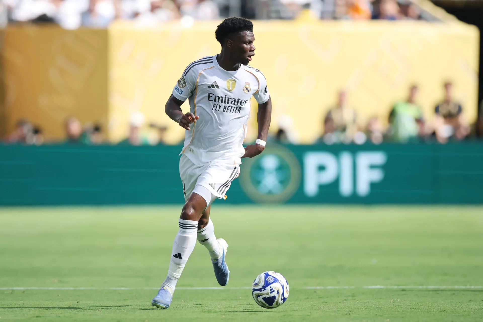 Tchouaméni, durante un partido con el Real Madrid.