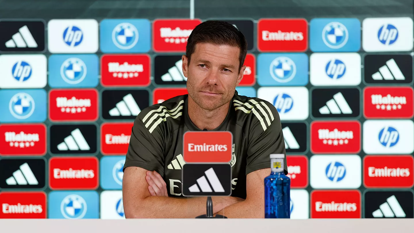 Xabi Alonso, durante la rueda de prensa previa al Real Madrid - Osasuna de LaLiga.