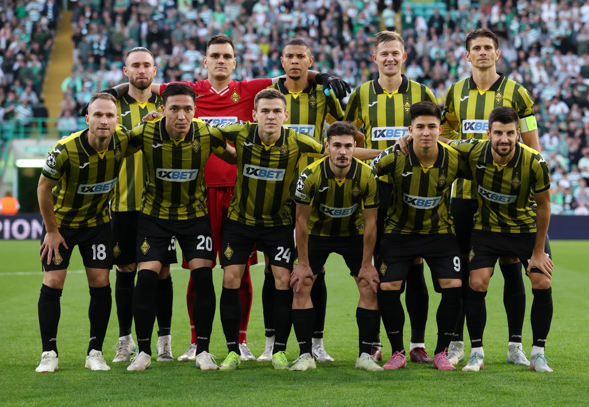 Alineación del Kairat Almaty durante las rondas de clasificación para la Champions League