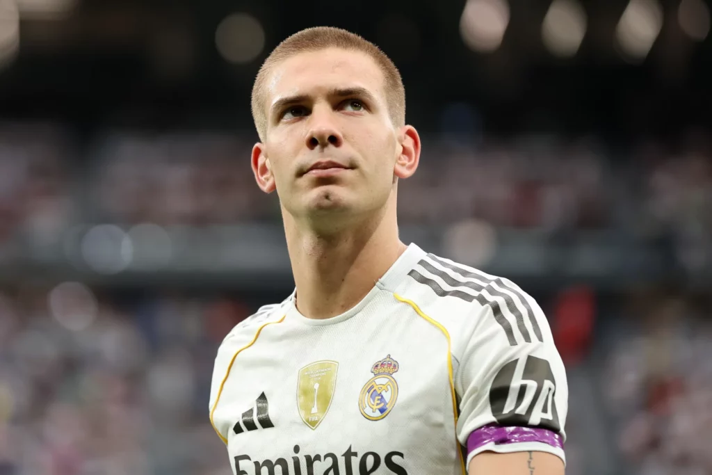 Mastantuono, durante un partido del Real Madrid en LaLiga antes de jugar contra el Levante UD.