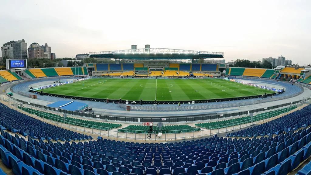 Plano general del Ortalyq Stadıon, campo donde el Real Madrid jugará en Kazajistán.