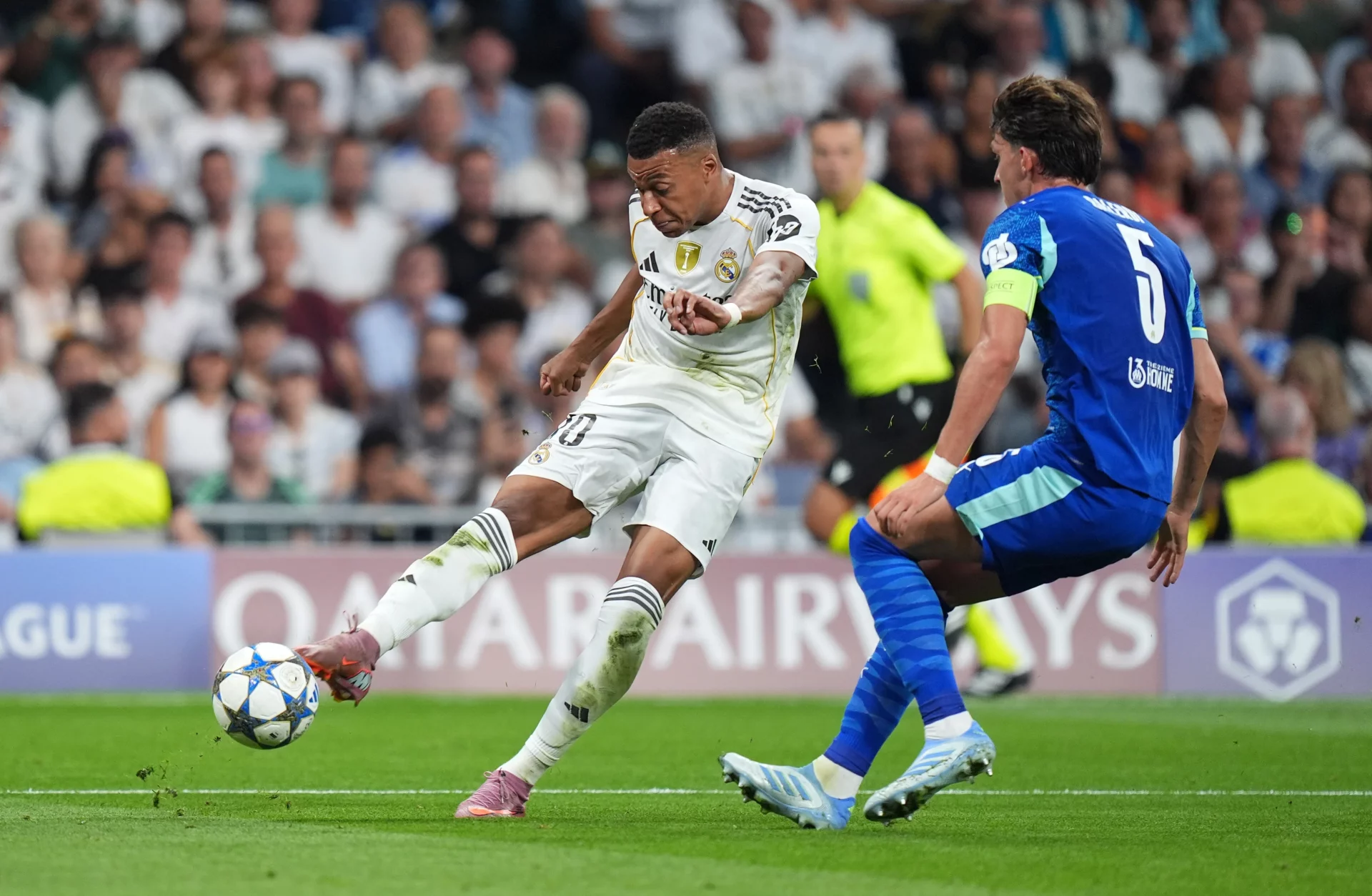 Mbappé, artífice de la primera parte de récord en ataque del Real Madrid en Champions