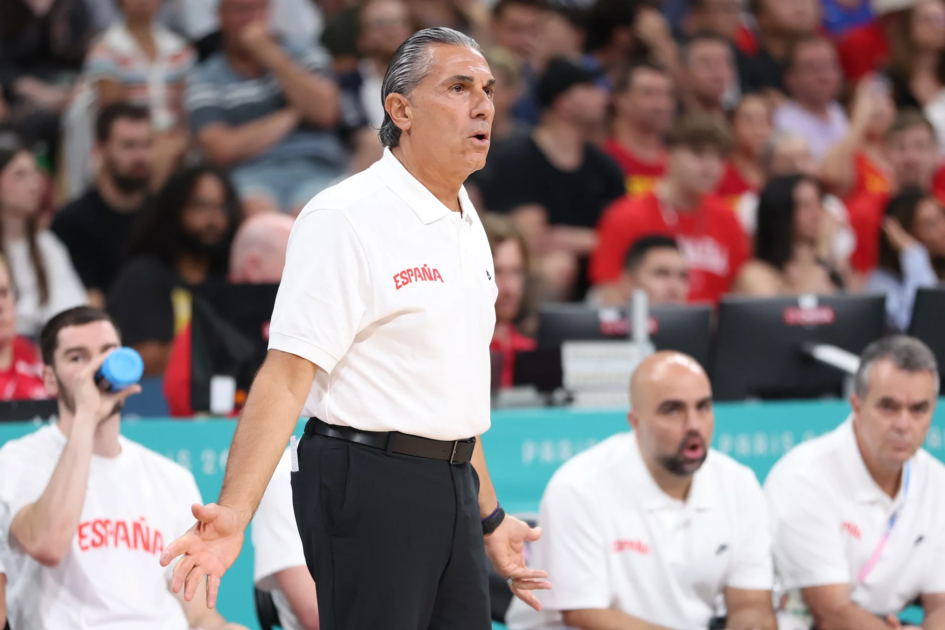 El quién es quién del cuerpo técnico de Scariolo en el Real Madrid Baloncesto Sergio Scariolo, con su cuerpo técnico de fondo