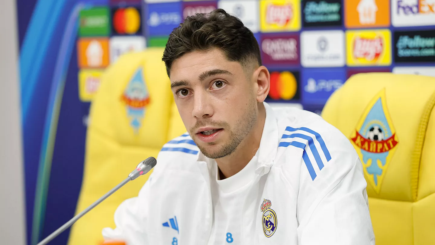 Fede Valverde hace autocrítica durante la rueda de prensa del Real Madrid.