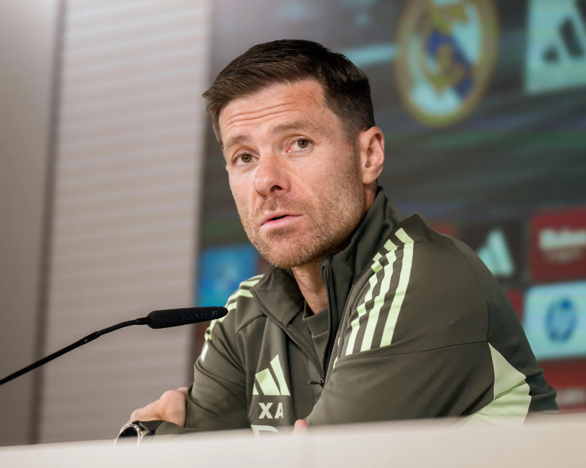 Xabi Alonso, durante la rueda de prensa del 22 de septiembre de 2025.