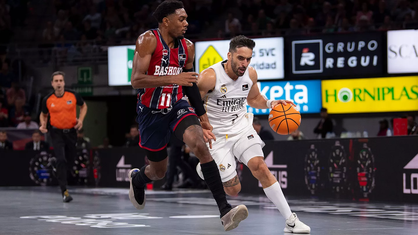 Facundo Campazzo, durante la derrota del Real Madrid Baloncesto frente al Baskonia en Liga Endesa