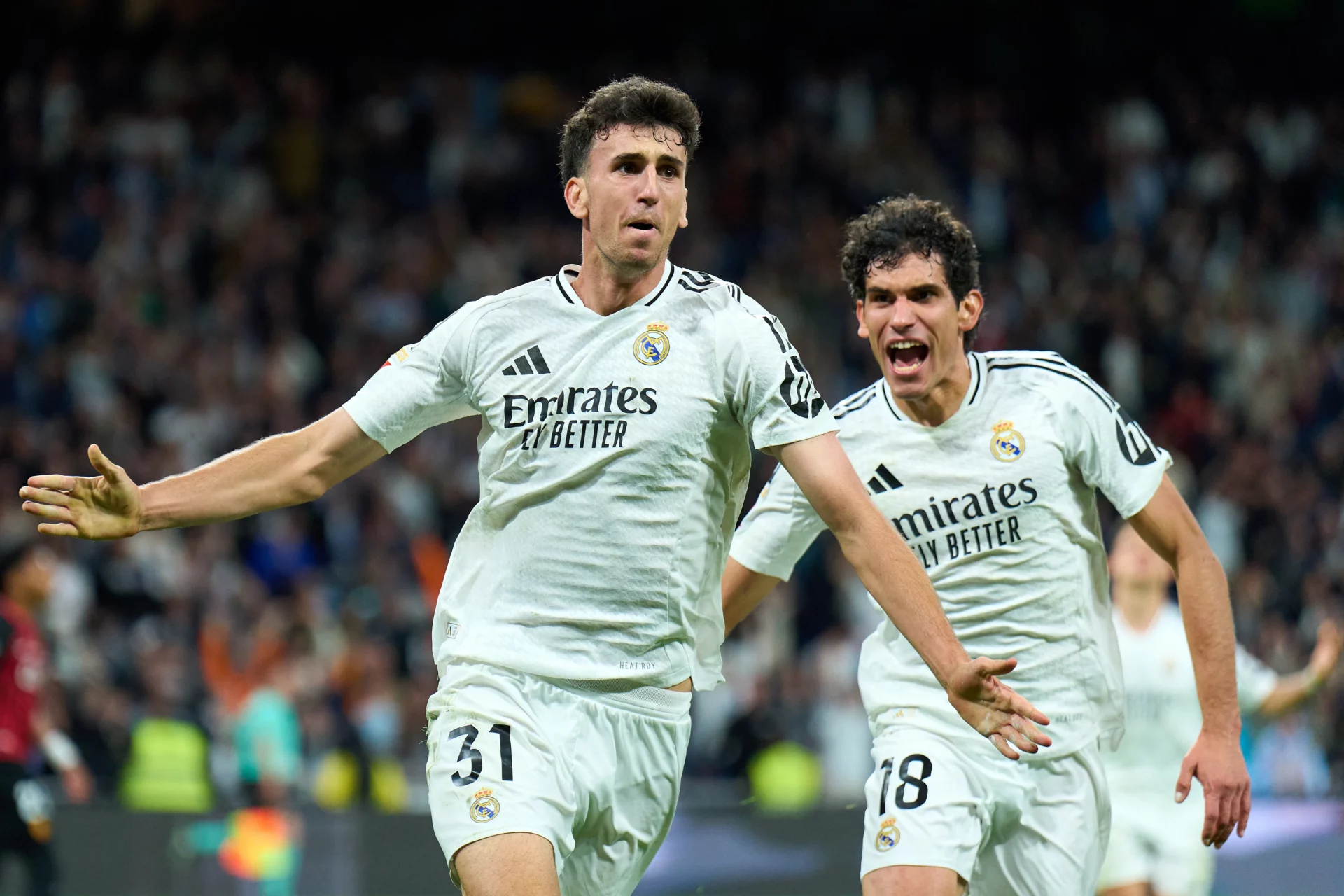 Jacobo Ramón recuerda su gol con el Real Madrid en el Bernabéu: «Fue el mejor día de mi vida» Jacobo Ramón celebra su gol con el Real Madrid al Mallorca en el Santiago Bernabéu