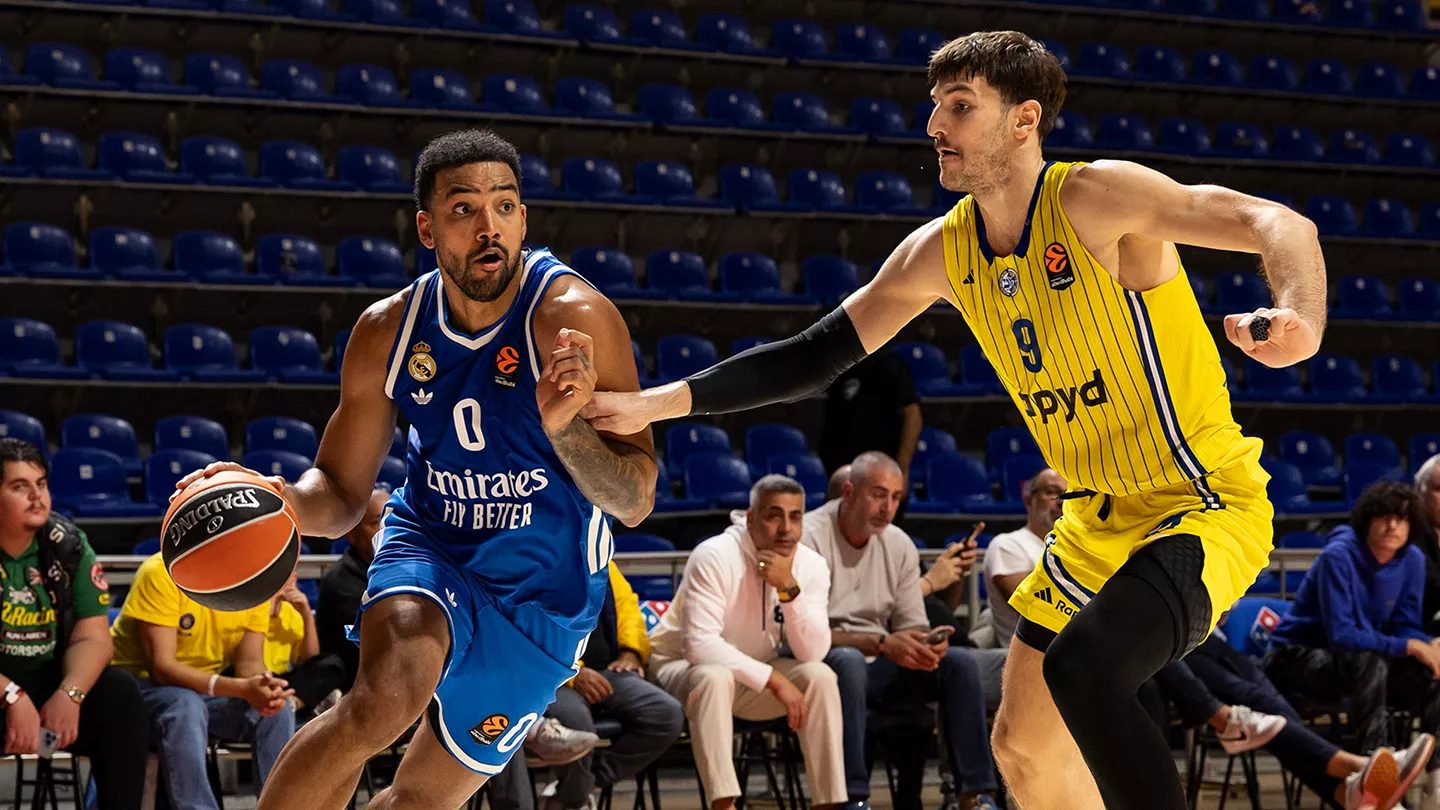 Trey Lyles, durante la derrota del Real Mdrid contra el Maccabi Tel Aviv en la Euroliga por 92-91