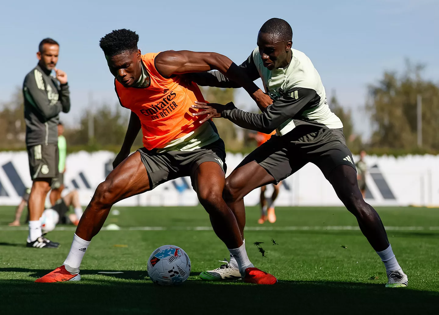 Ferland Mendy, en su regreso a los entrenamientos con el Real Madrid.