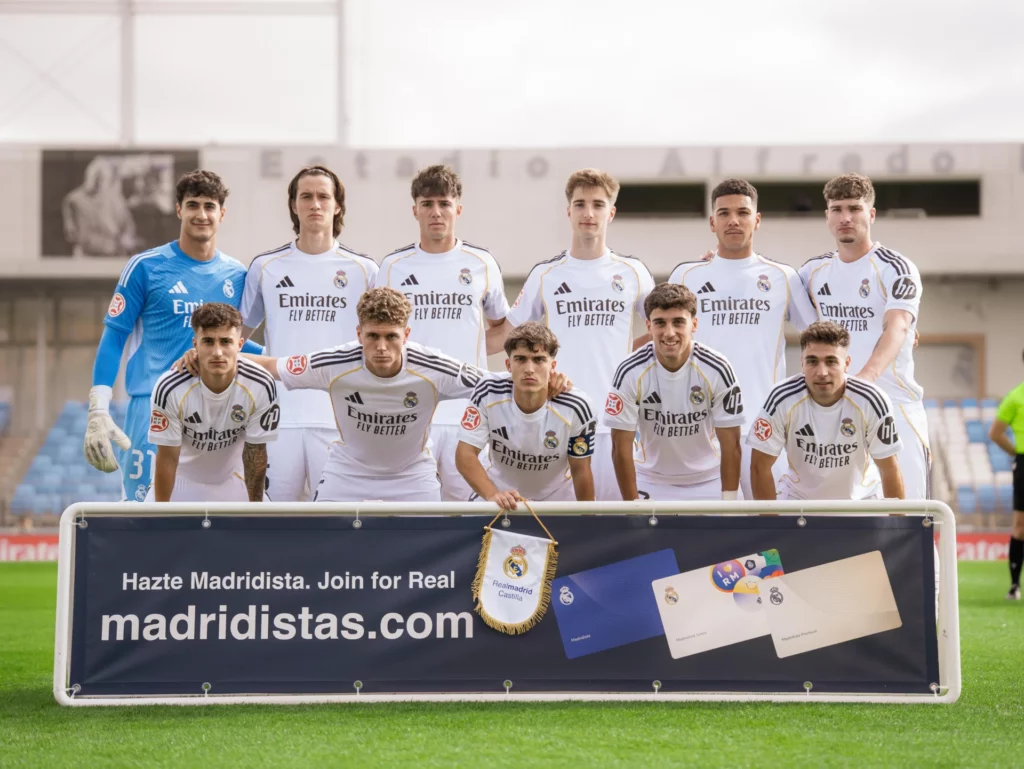 La alineación del Real Madrid Castilla en su victoria al Pontevedra en Primera Federación.