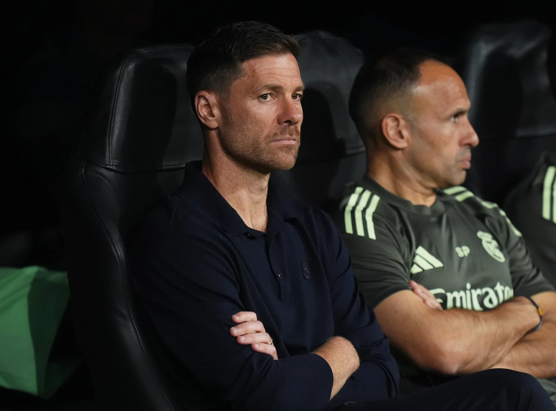 Xabi Alonso, en el banquillo durante la victoria del Real Madrid ante la Juventus.